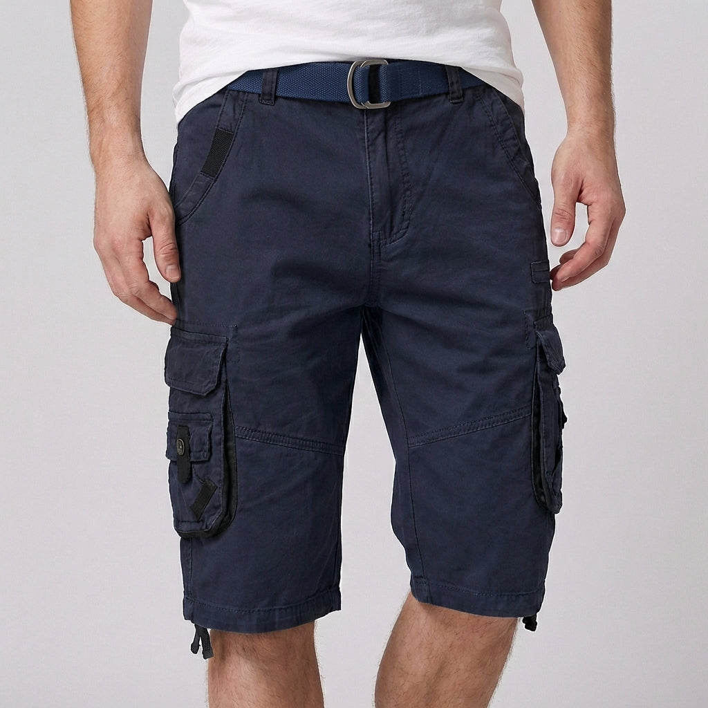 Relaxed Fit Belted Cargo Shorts for Men – Casual Comfort & Practicality