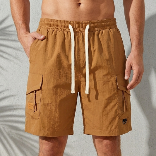 Relaxed Fit Knee-Length Cargo Shorts for Men – Comfortable Casual Wear