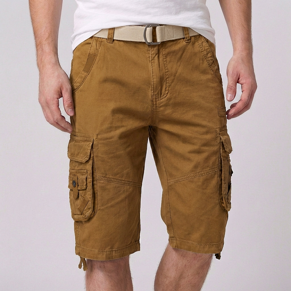 Relaxed Fit Belted Cargo Shorts for Men – Casual Comfort & Practicality