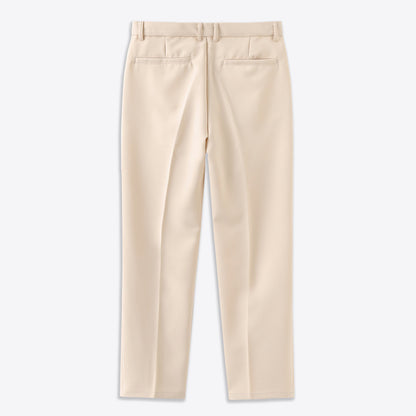 Men's Trousers - Tailored Slim Fit - Ankle Length - Flat Front Elegant Look