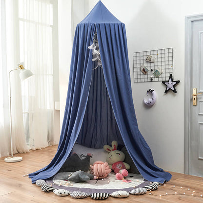 Bohemian Soft Fabric Bed Canopy with Dreamcatcher