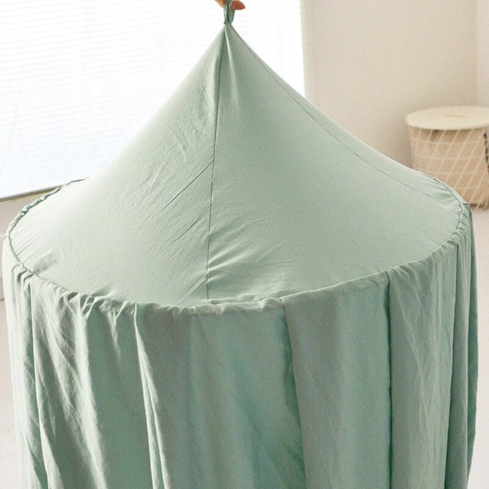 Bohemian Soft Fabric Bed Canopy with Dreamcatcher