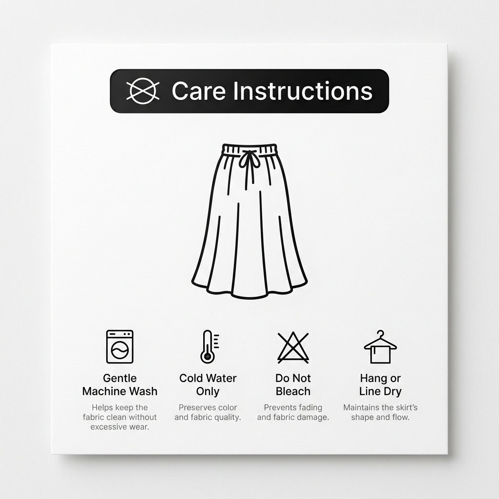 Pleated A-Line Maxi Skirt for Women – Comfortable Casual Style
