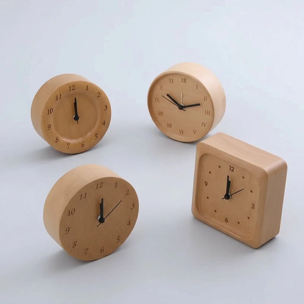 Minimalist Beech Wood Alarm Clock