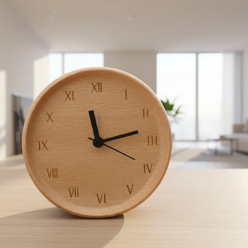 Minimalist Beech Wood Alarm Clock