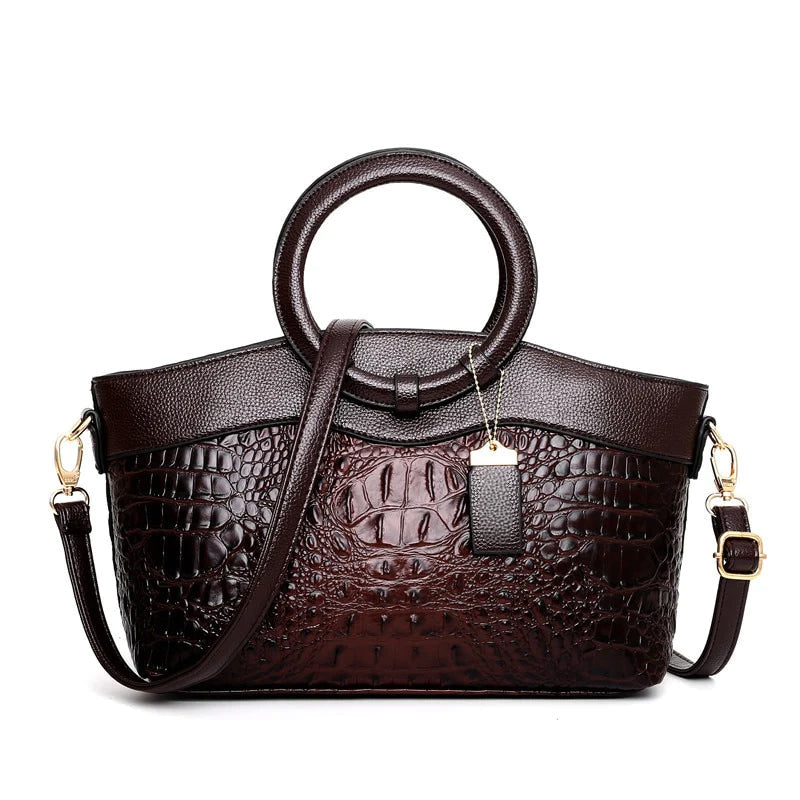 Isabella Structured Top Handle Bag | Two-Tone Fur Trim Bag