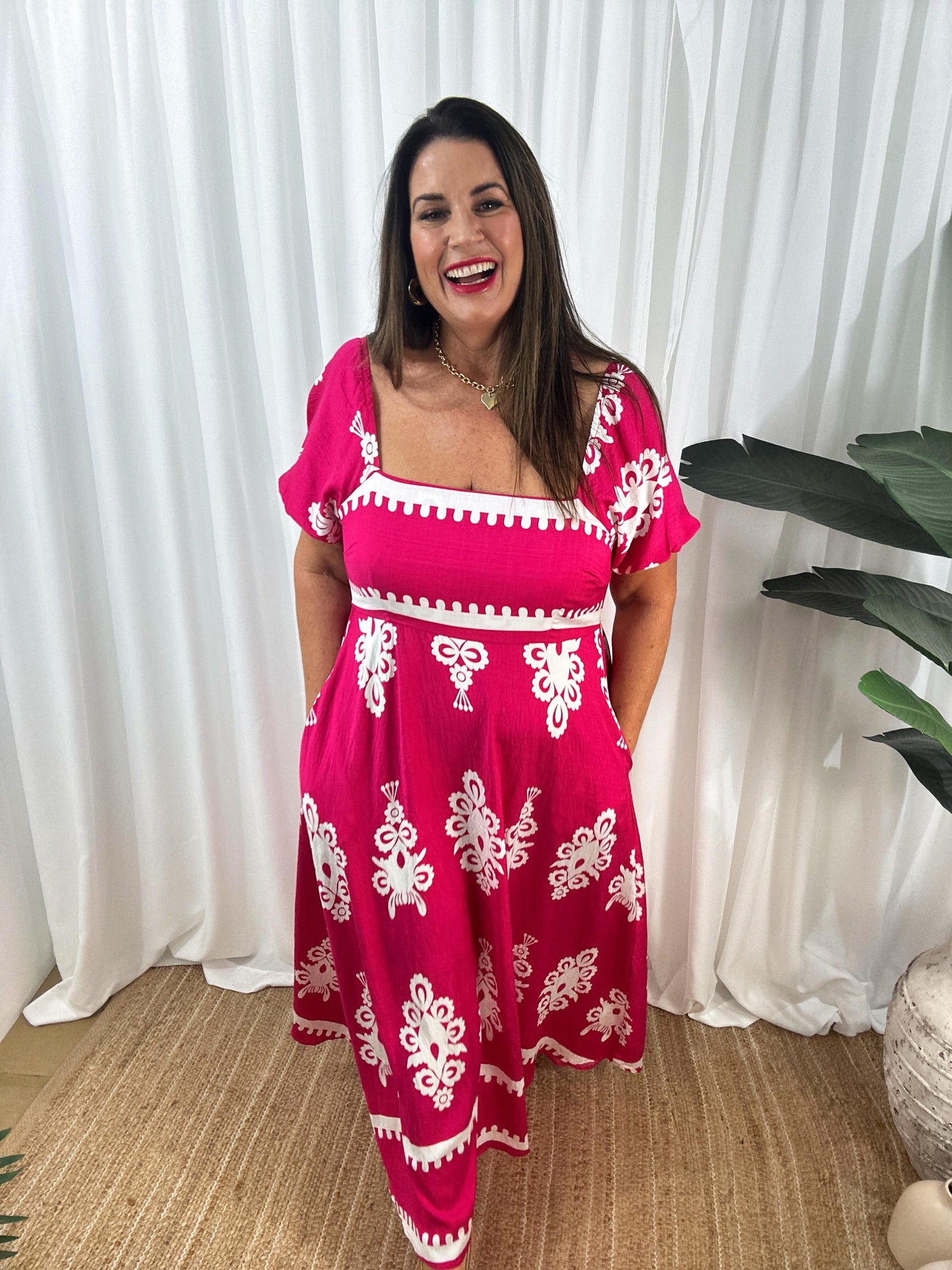 Women's Maxi Dress - Off-Shoulder - Puff Sleeves - Flowy and Elegant Design
