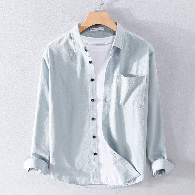 Relaxed Fit Button-Up Shirt for Men – Lightweight Everyday Comfort