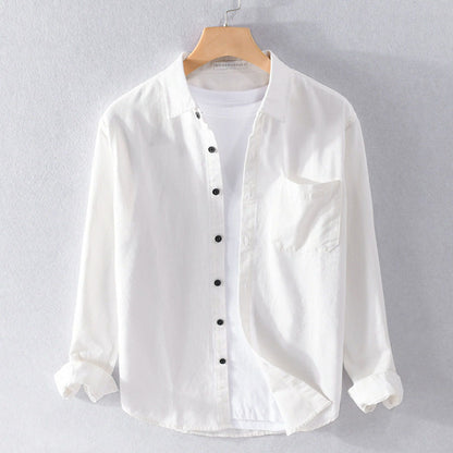 Relaxed Fit Button-Up Shirt for Men – Lightweight Everyday Comfort