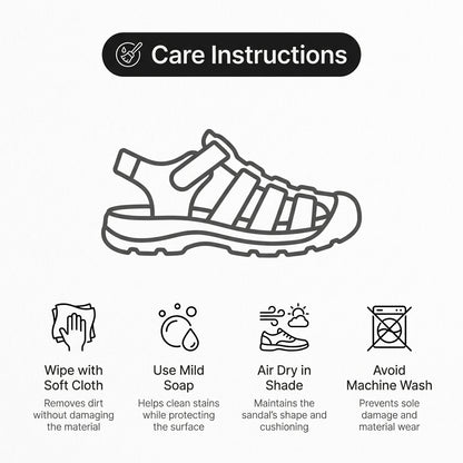 Hand-Stitched Closed Toe Sandals for Men – Breathable & Adjustable Comfort