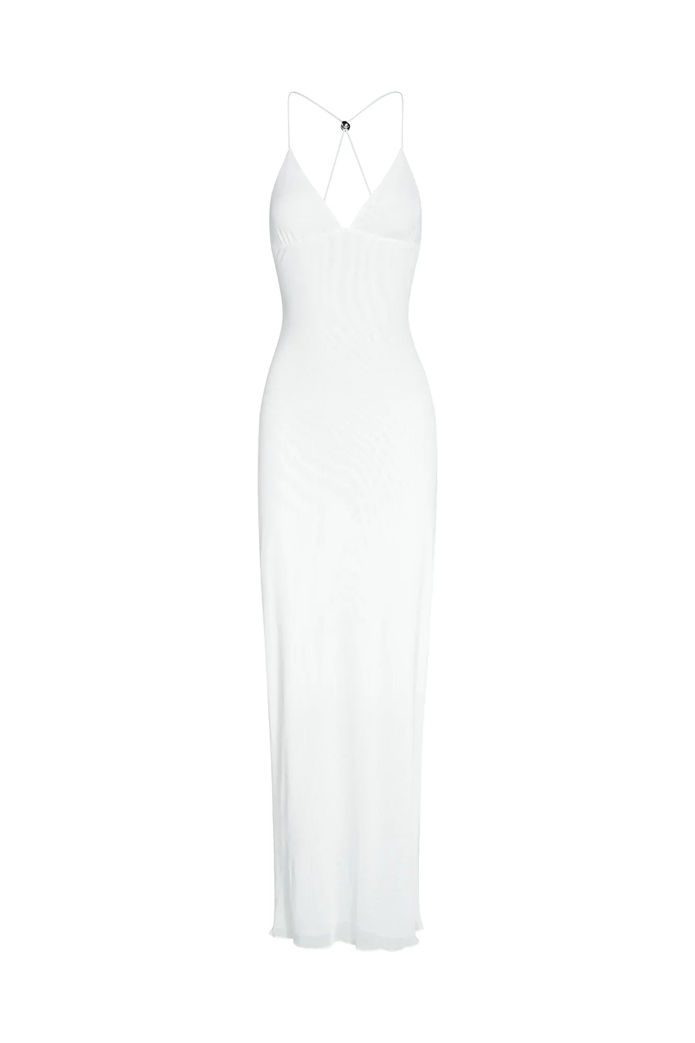 Women's Maxi Dress – Sleeveless – Open Back with Butterfly Details – Slim Fit