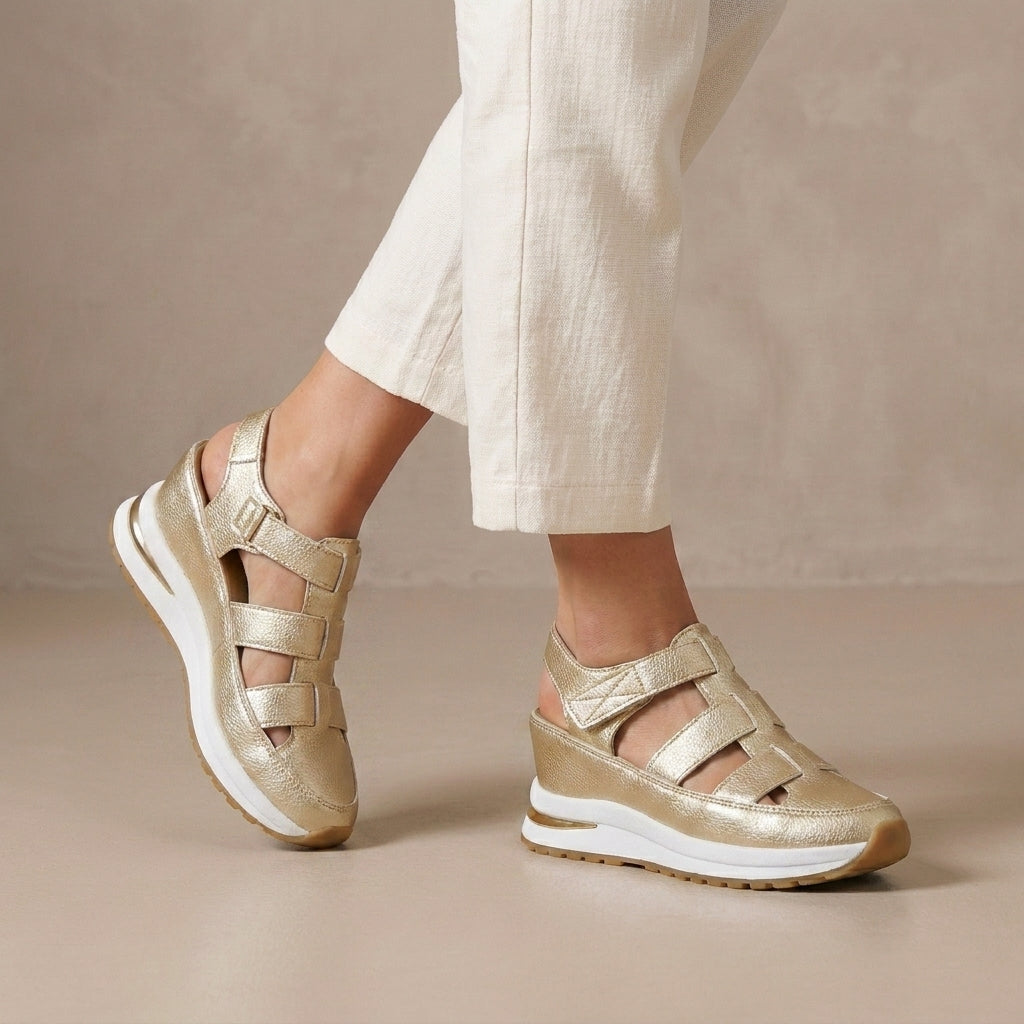 Orthopedic Wedge Closed-Toe Sneaker Sandals for Women – Supportive & Comfortable Wear