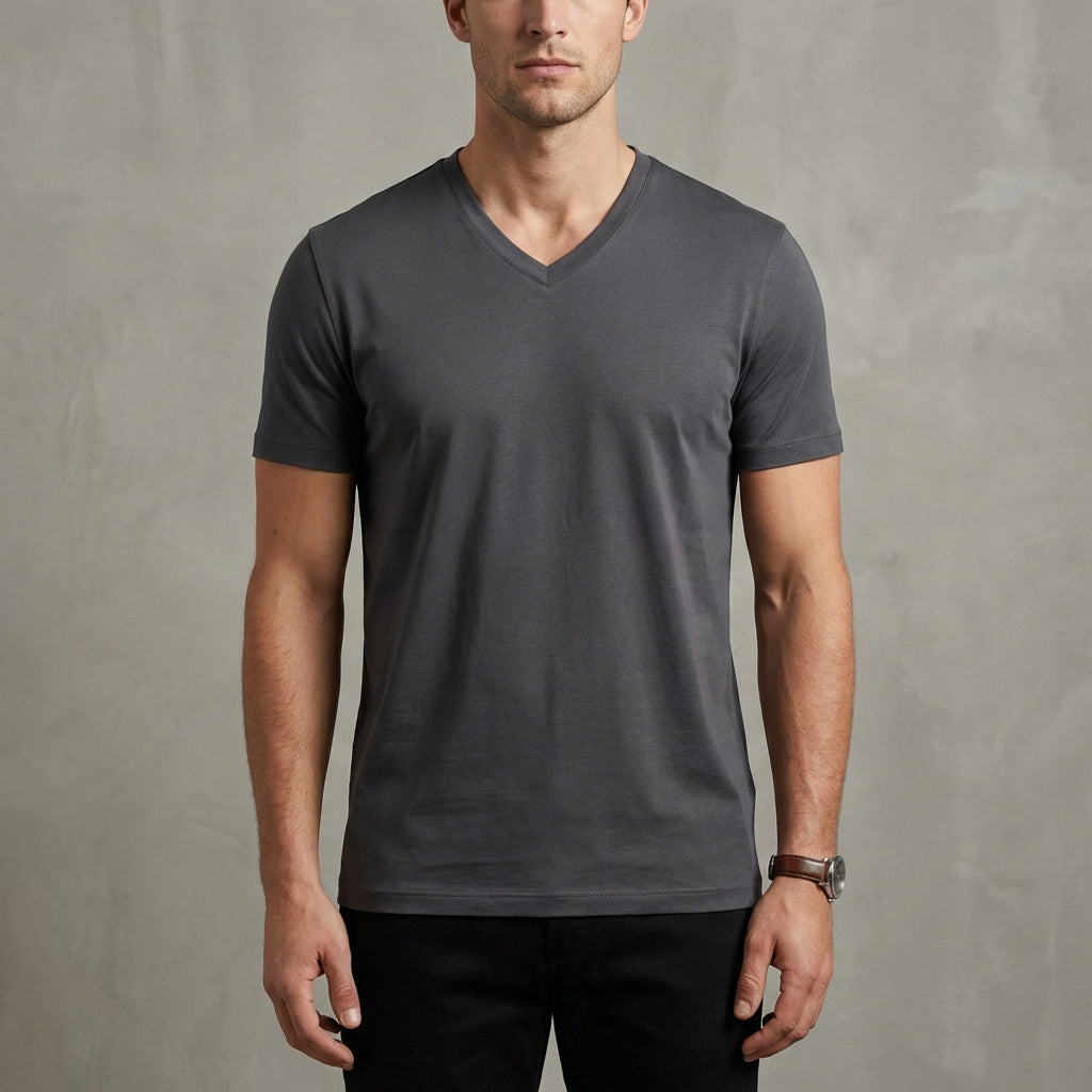 Athletic Fit V-Neck T-Shirt for Men – Casual Comfort & Style