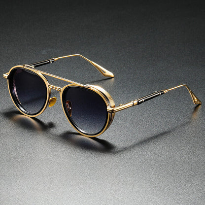 Alessio Monroe Vintage Round Polarized Sunglasses