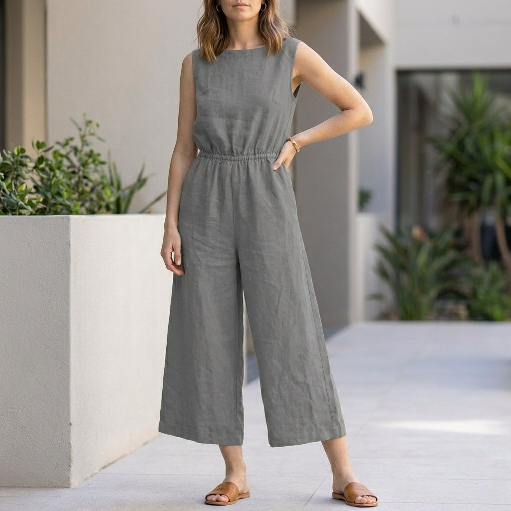 Sleeveless Wide Leg Jumpsuit for Women – Effortless Comfort & Modern Style