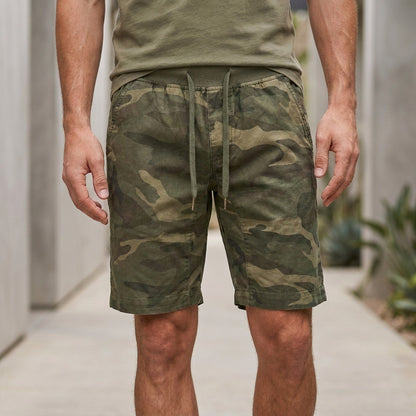 Relaxed Camouflage Drawstring Shorts for Men – Casual Everyday Comfort