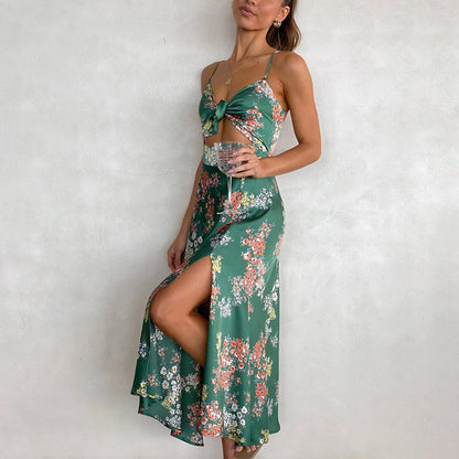 Woman Dress - Light And Airy - Midi Length - A-Line Fit - Spaghetti Straps