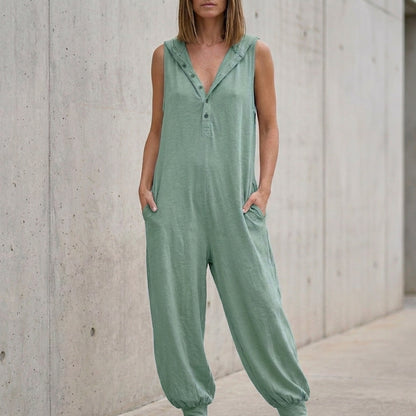 Relaxed Hooded Jumpsuit for Women – Effortless Everyday Comfort