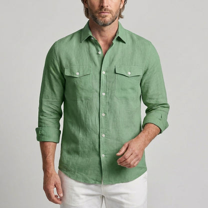 Relaxed Fit Button-Up Shirt for Men – Effortless Everyday Style