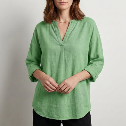Relaxed Fit V-Neck Blouse for Women – Effortless Everyday Comfort