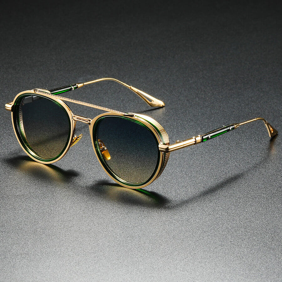 Alessio Monroe Vintage Round Polarized Sunglasses