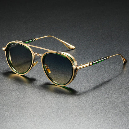 Alessio Monroe Vintage Round Polarized Sunglasses