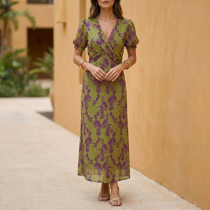 Floral Wrap Maxi Dress for Women – Graceful Everyday Elegance