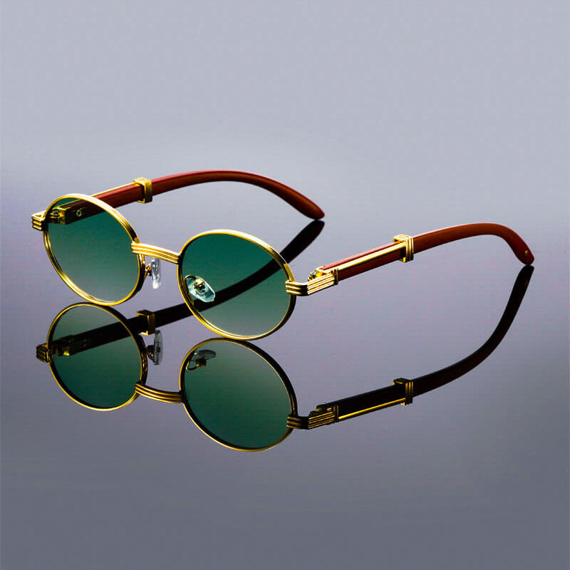 Lorenzo Vintage Oval Sunglasses