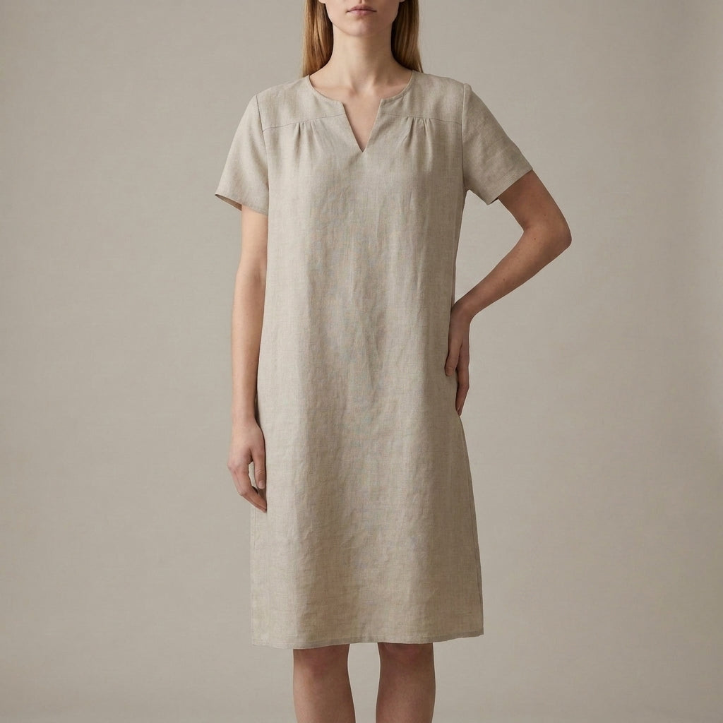 Relaxed Fit Dropped Shoulder Mini Dress for Women – Comfortable Casual Style