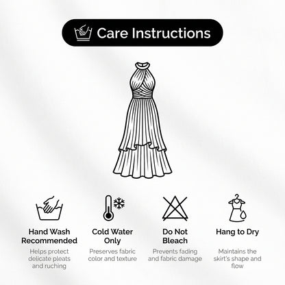 Pleated Fitted Bodice A-Line Maxi Dress for Women – Elegant & Flattering Fit