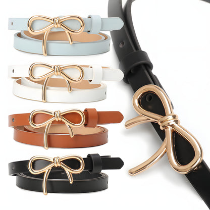 Viola Skinny Belt | Bow Buckle Adjustable Length Belt