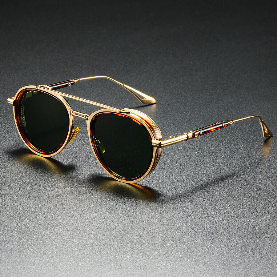 Alessio Monroe Vintage Round Polarized Sunglasses