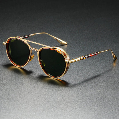 Alessio Monroe Vintage Round Polarized Sunglasses