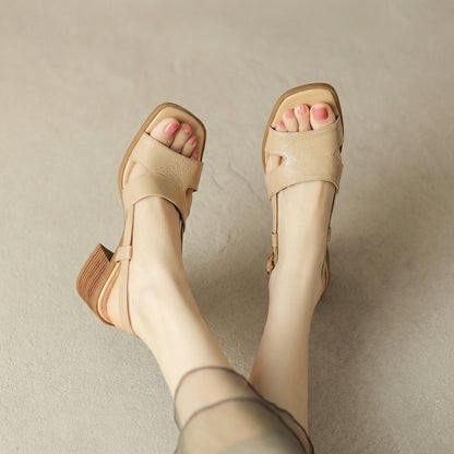 Ankle-Strap Block Heel Sandals for Women – Stylish & Comfortable