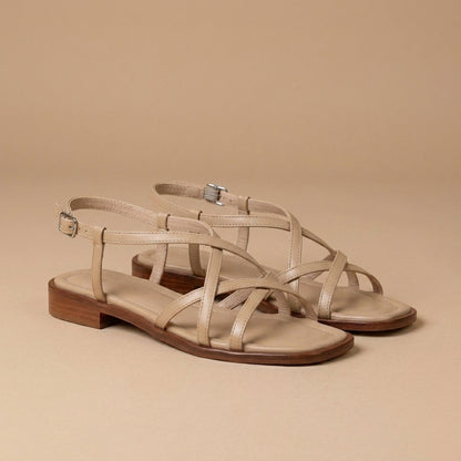 Strappy Flat Sandals for Women – Lightweight Everyday Style