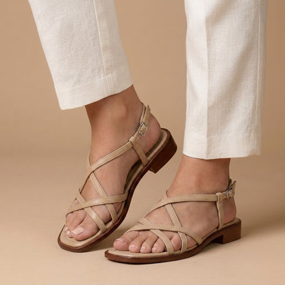 Strappy Flat Sandals for Women – Lightweight Everyday Style