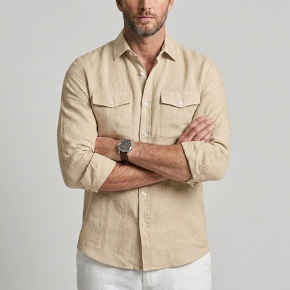 Relaxed Fit Button-Up Shirt for Men – Effortless Everyday Style