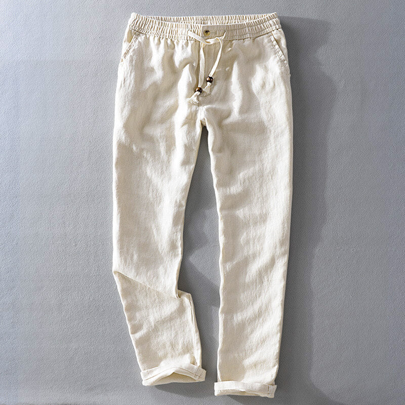 Relaxed Linen Drawstring Pants for Men – Breathable All-Day Comfort