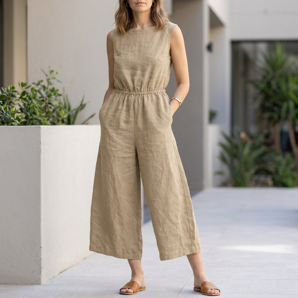 Sleeveless Wide Leg Jumpsuit for Women – Effortless Comfort & Modern Style