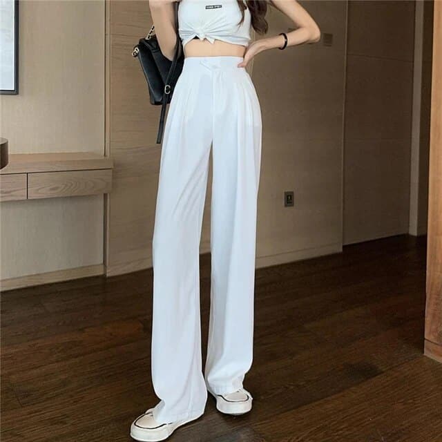 Women Pants - High Waist - Wide Legs - Elegant and Comfortable Fit
