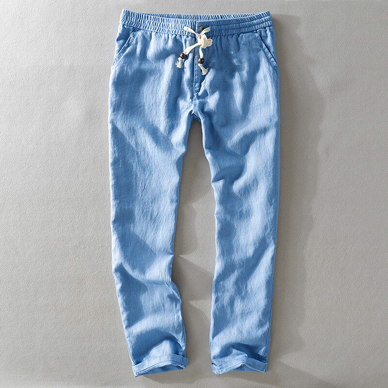 Relaxed Linen Drawstring Pants for Men – Breathable All-Day Comfort