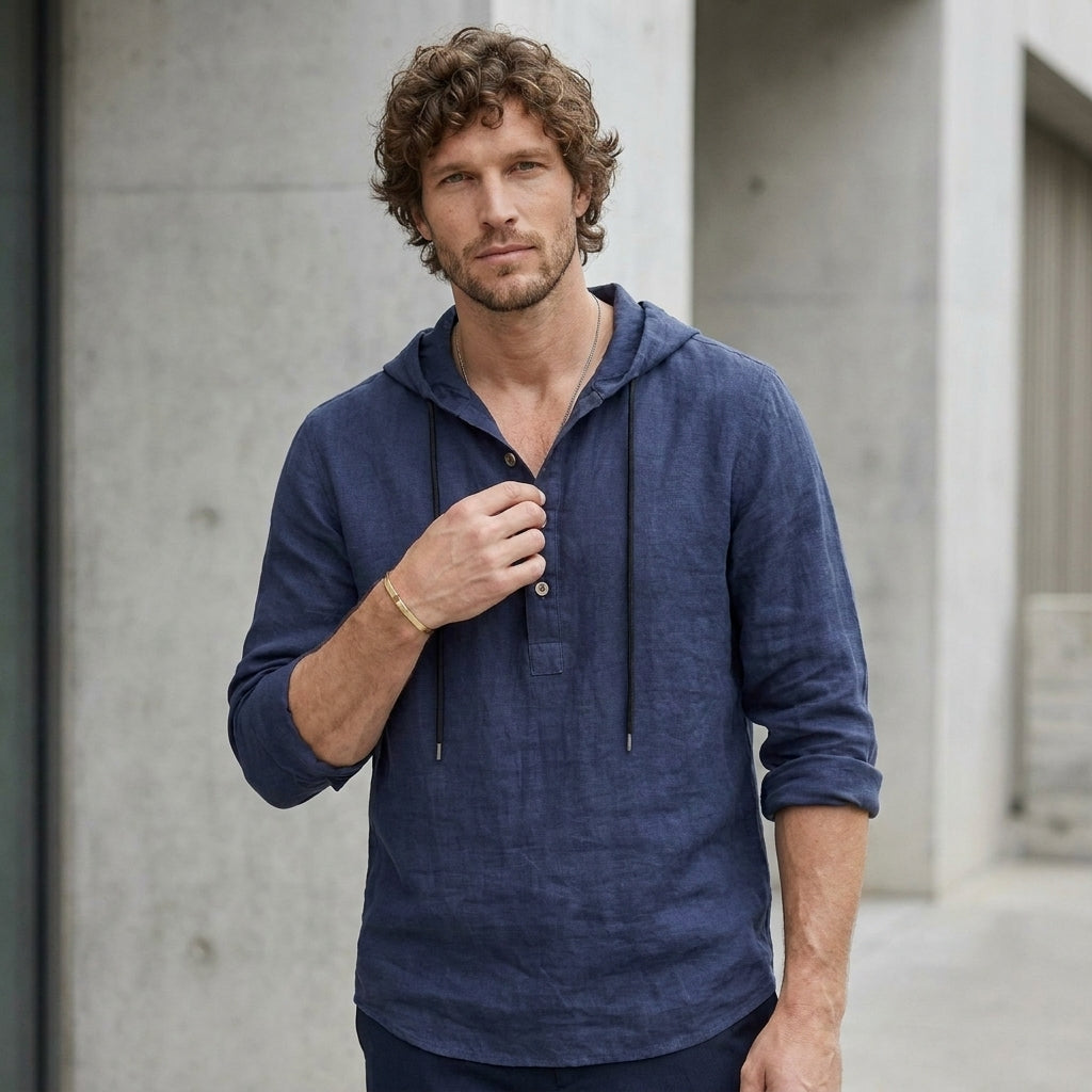 Relaxed Fit Hoodie Shirt for Men – Casual Comfort & Style