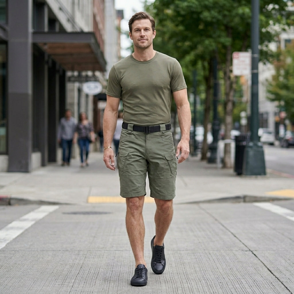 Belted Cargo Shorts for Men – Durable & Functional Comfort