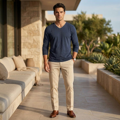 Classic Fit Long Sleeve Shirt for Men – Casual Comfort & Style