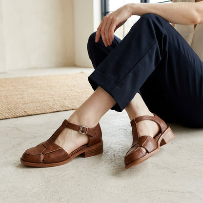 T-Strap Block Heel Mary Jane Sandals for Women – Stylish & Supportive Comfort