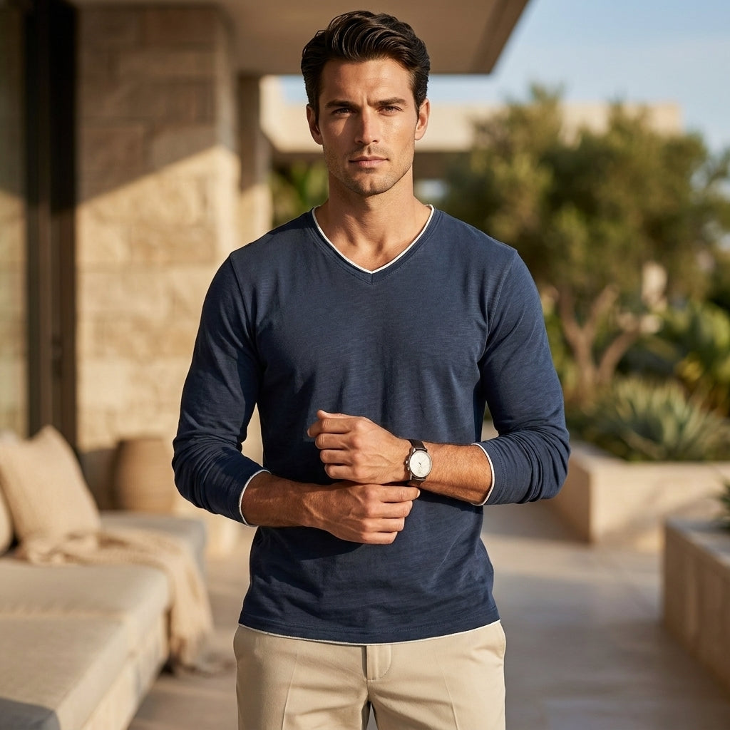 Classic Fit Long Sleeve Shirt for Men – Casual Comfort & Style