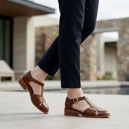 T-Strap Block Heel Mary Jane Sandals for Women – Stylish & Supportive Comfort
