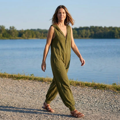 Relaxed Hooded Jumpsuit for Women – Effortless Everyday Comfort