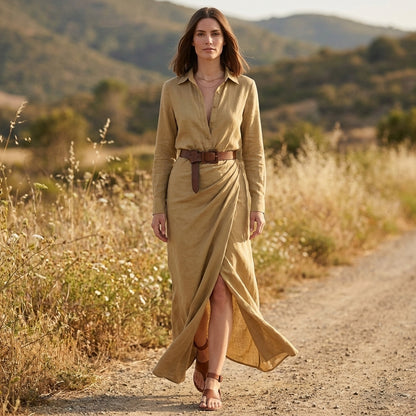 Maxi Shirt Dress for Women – Effortless Elegance & Flowing Comfort