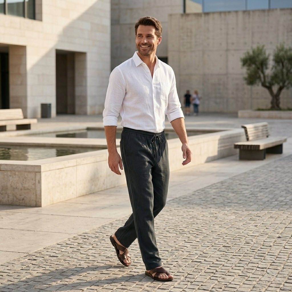 Relaxed Drawstring Pants for Men – Lightweight Comfort & Everyday Style